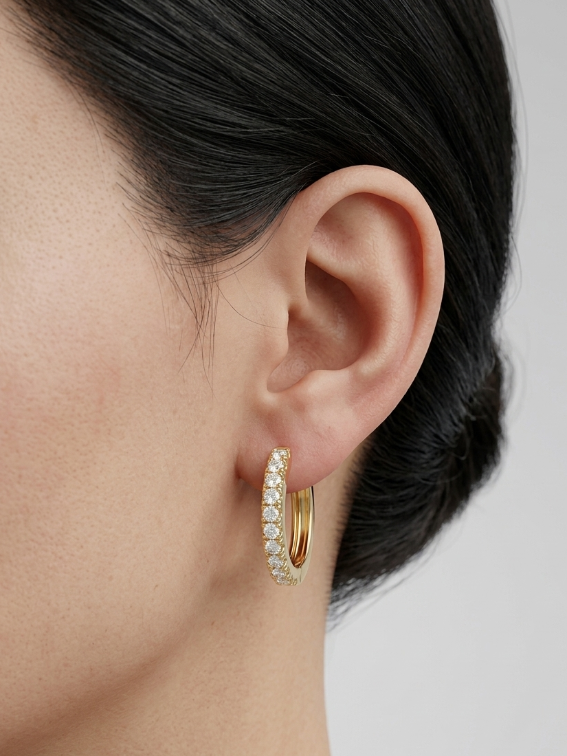 Luxe Stone Hoops