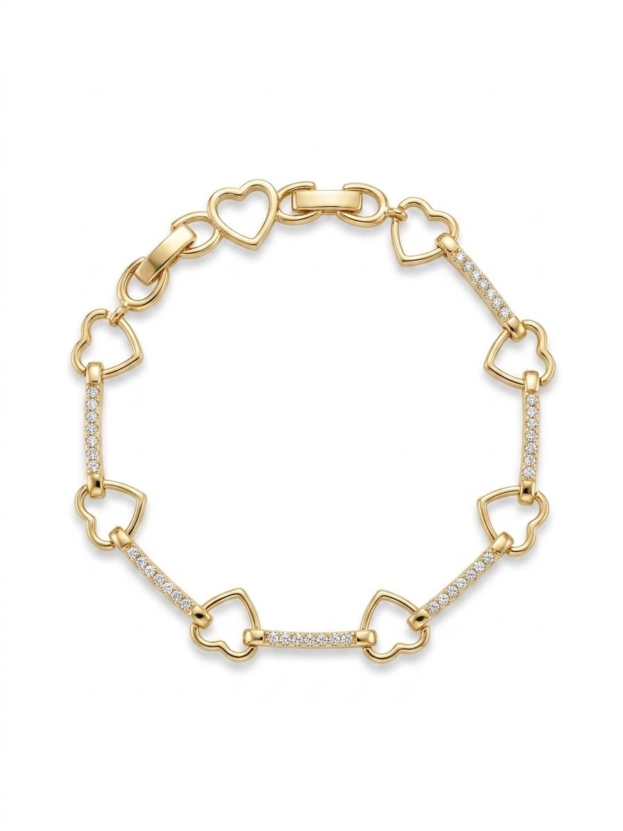 Goldenes Herzarmband