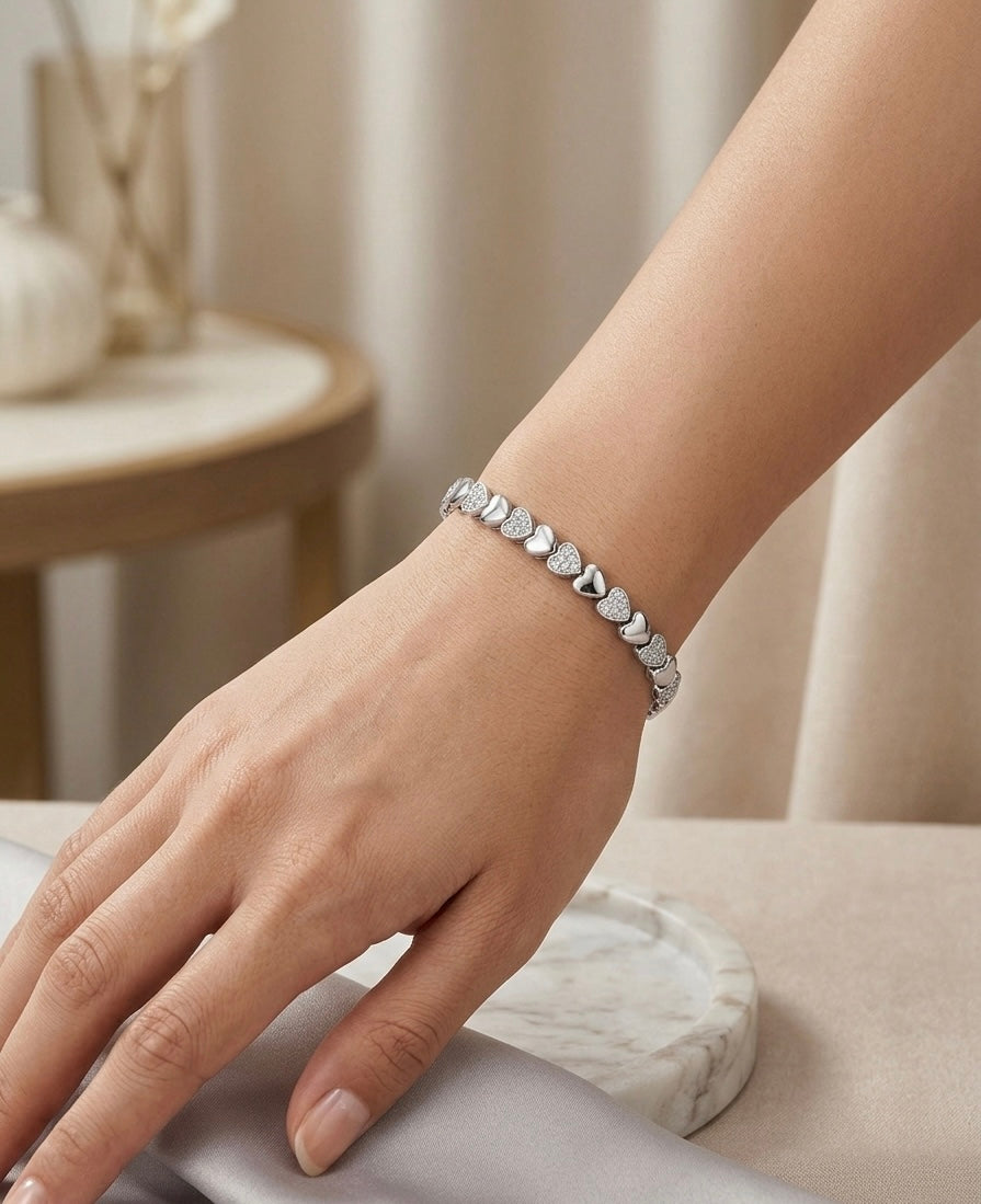 Herzarmband Silber