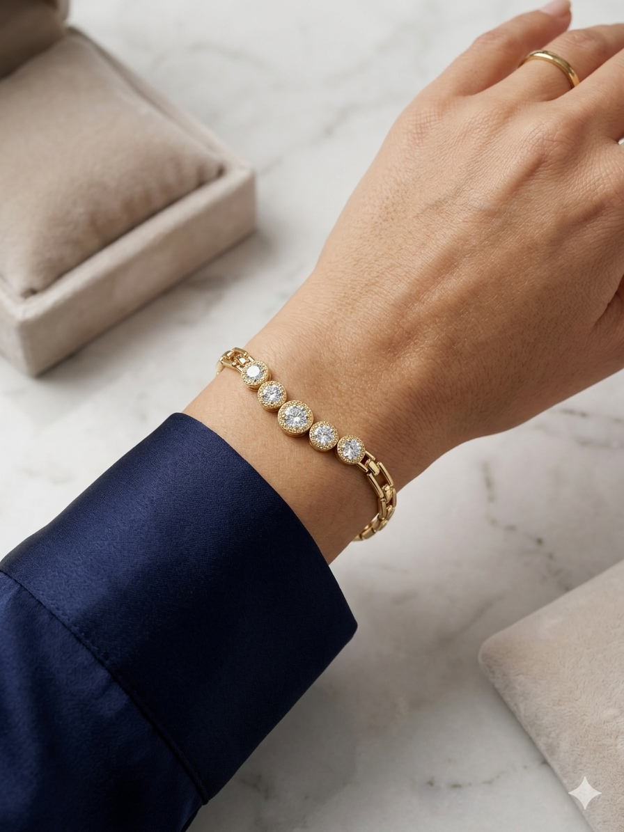 Armband mit runden Steinen