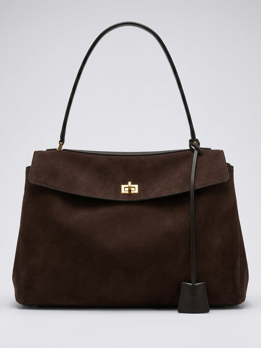 Coffee Suede Bag