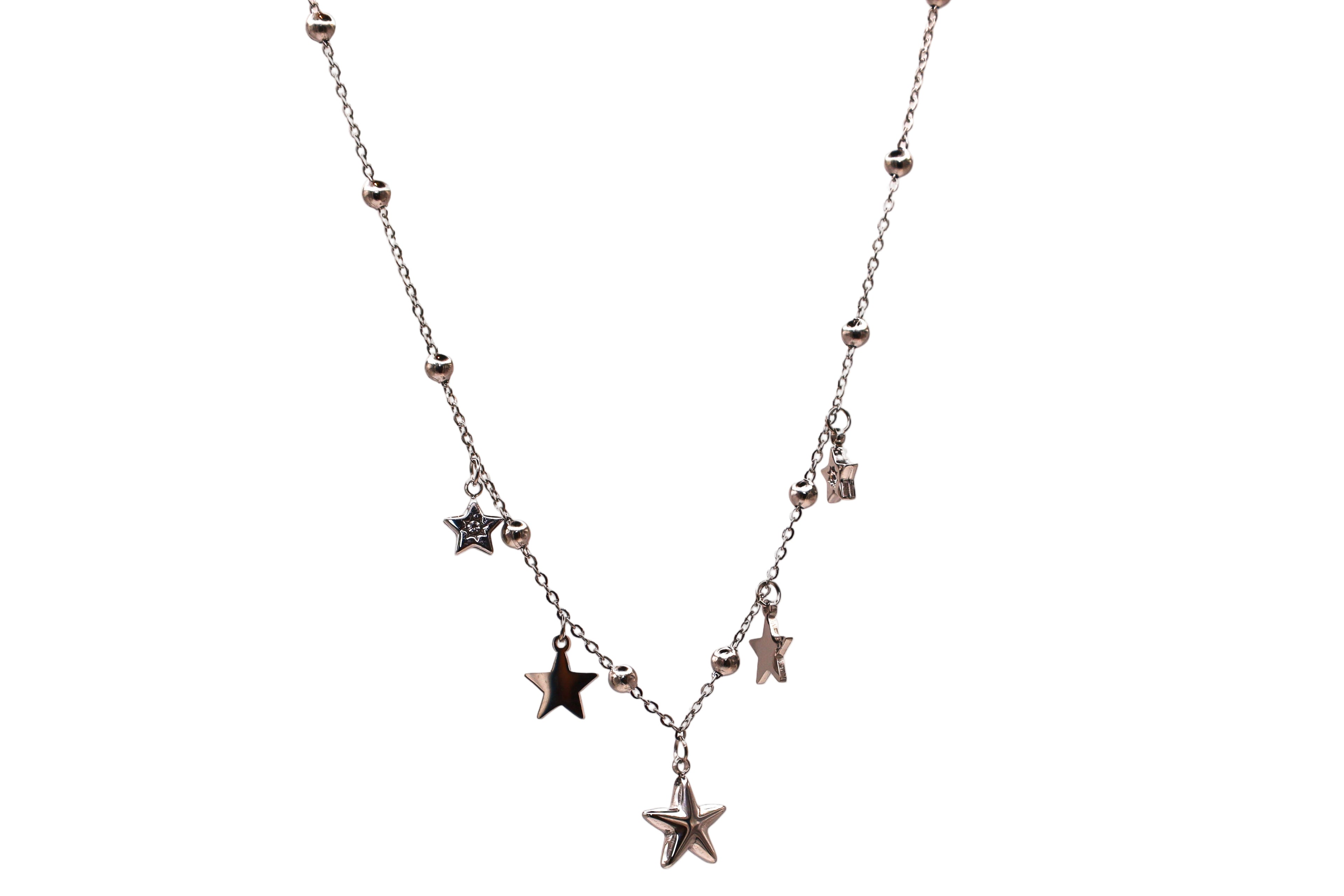 Filigrane Kette mit Sternen und Kristallen