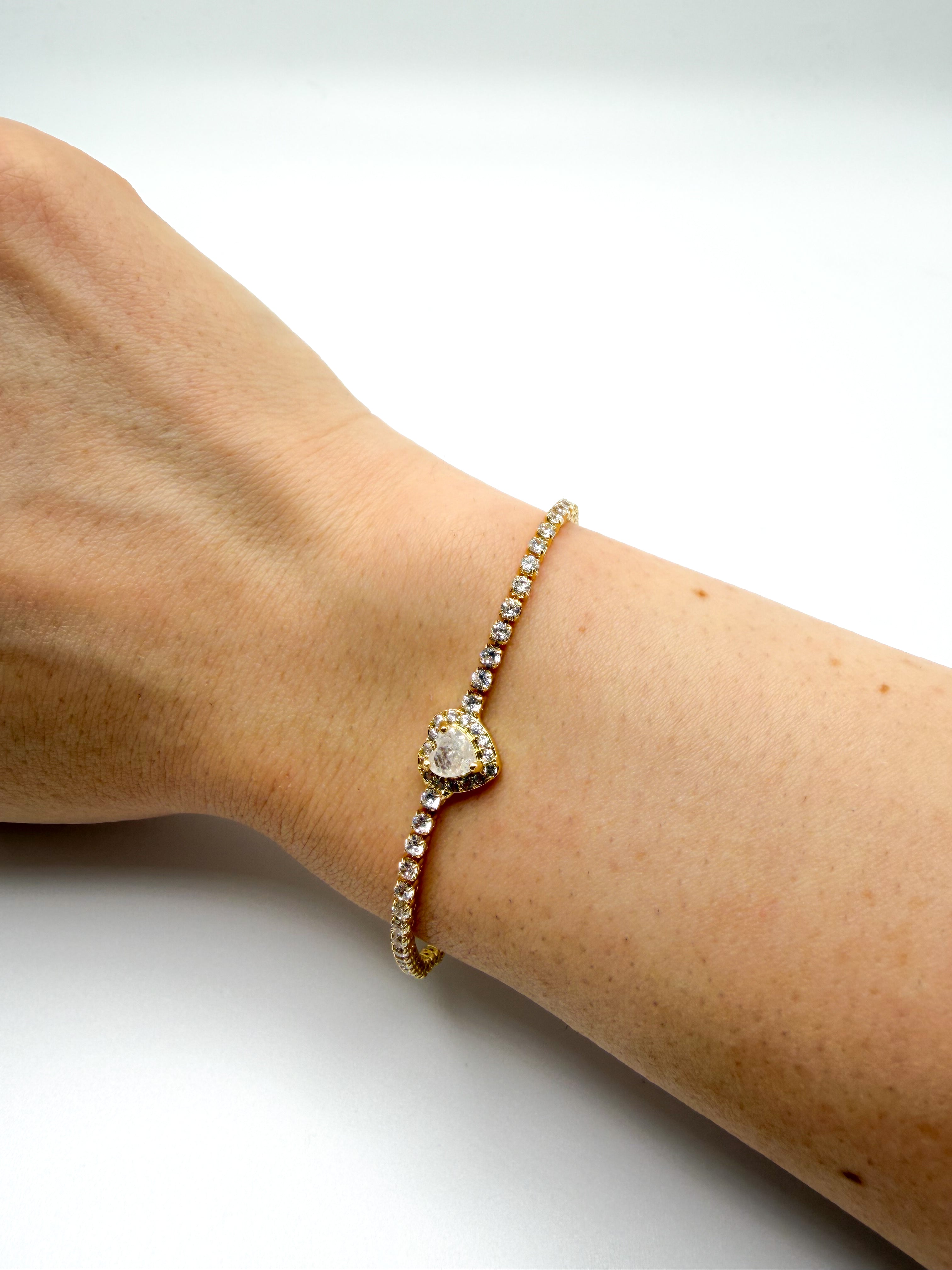 Tennisarmband mit Herz