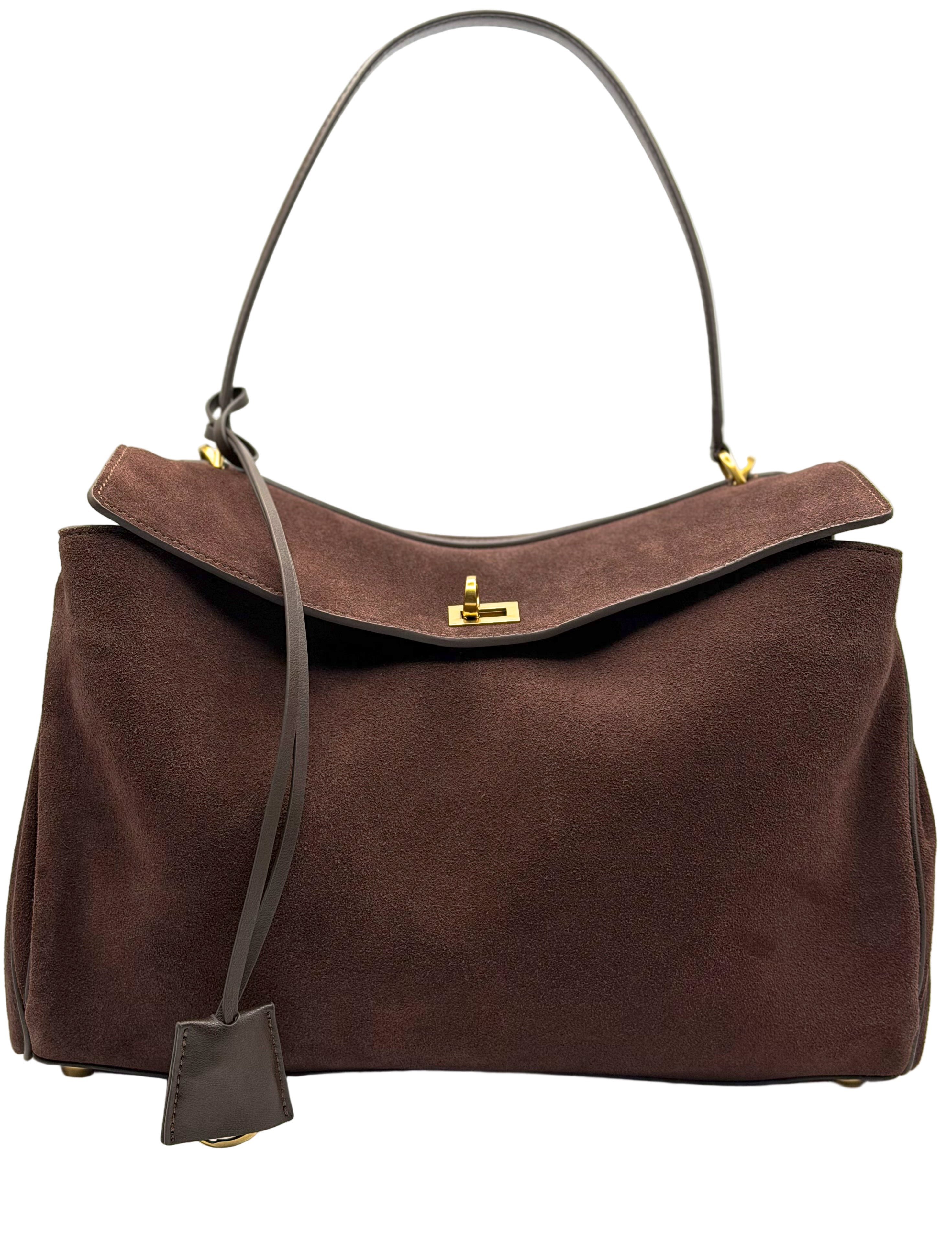 Coffee Suede Bag